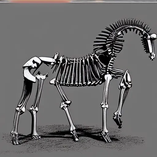 Image similar to a horse skeleton