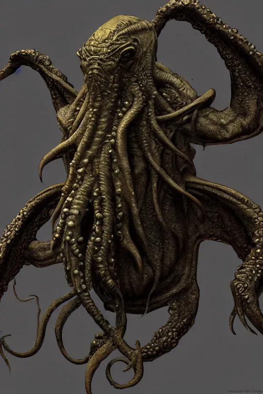 Image similar to Cthulhu monster, epic, detailed, 4k, realistic, trending on artstation