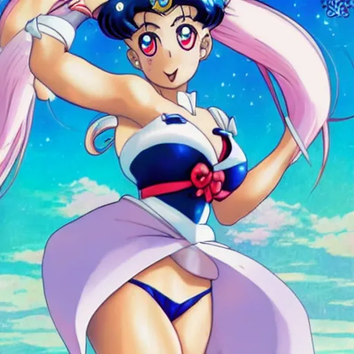 Prompt: thicc sailor moon