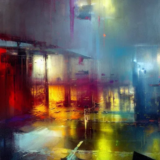 Prompt: abstract painting in bright colours by jeremy mann