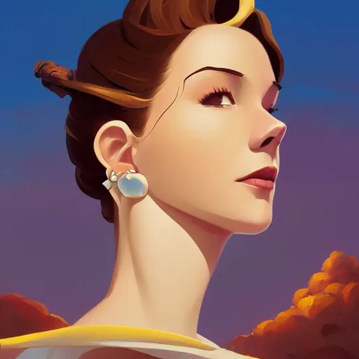 Image similar to face icon stylized minimalist gone with the wind 1 9 3 9, loftis, cory behance hd by jesper ejsing, by rhads, makoto shinkai and lois van baarle, ilya kuvshinov, rossdraws global illumination