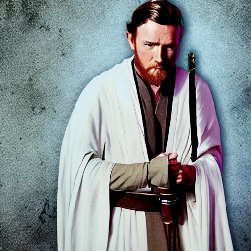 Image similar to obi wan kenobi is a member of the italian mafia, 4 k, detailed