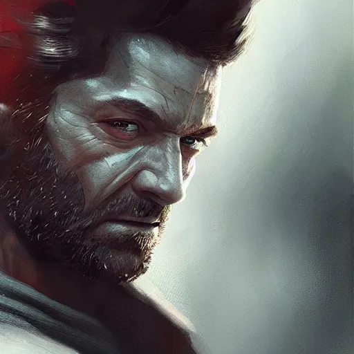 Image similar to portrait of a antony starr as wolverine by greg rutkowski, highly detailed portrait, digital painting, artstation, concept art, smooth, sharp foccus ilustration, artstation hq