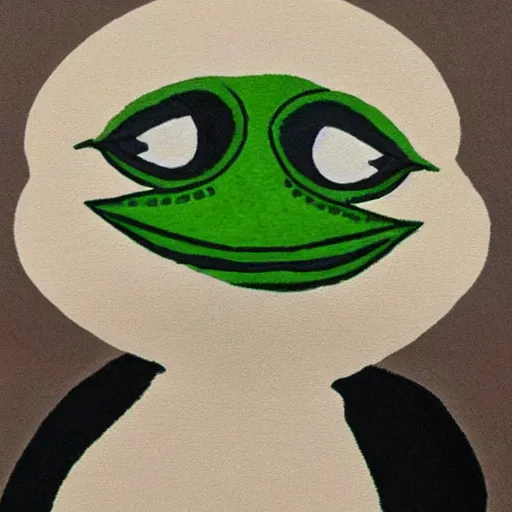 Prompt: pepe green frog