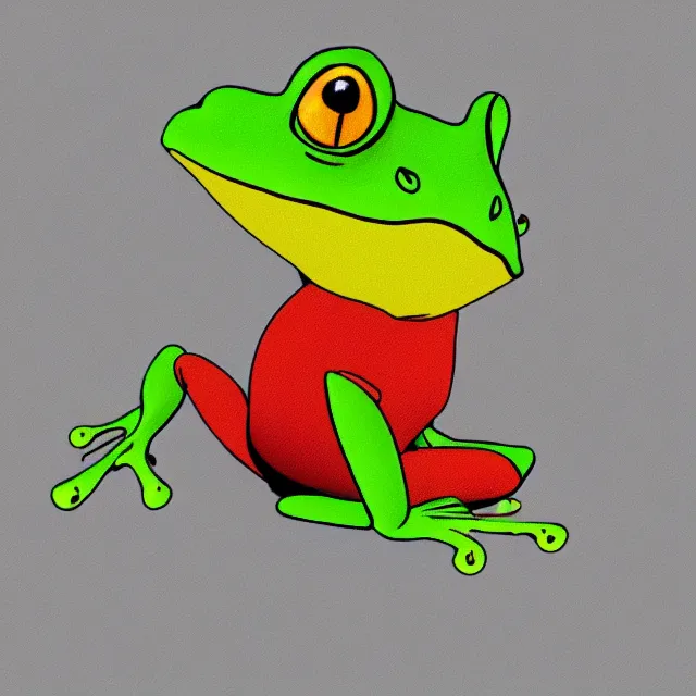 Prompt: original frog character in the style of a disney movie