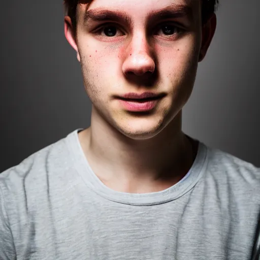 Prompt: a photo portrait of a young British man facing the camera, centred, upper body, 8k, high quality, flickr
