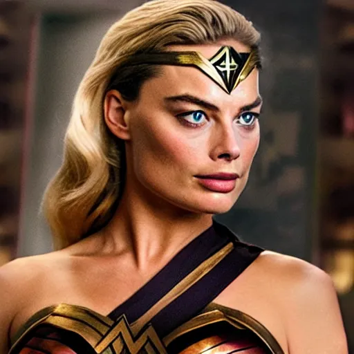 Image similar to margot robbie as wonder woman