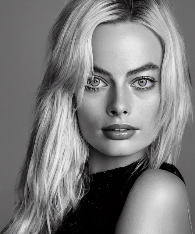 Image similar to photo of margot robbie, platinum blond, fisheye lens, enlarged facial features, by norman rockwell, extra photorealistic details, ultra high quality, trending on pinteresst