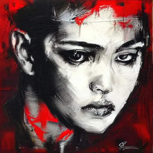 Prompt: baki paint by Guy Denning