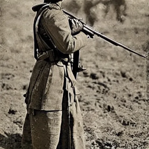 Image similar to Kurdish soldier wearing Kurdish clothes, ww1 trench, war photo, award winning photo