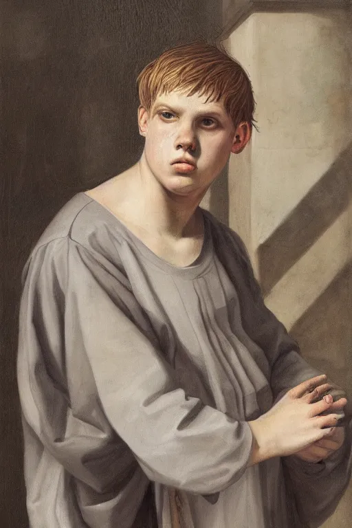 Image similar to yung lean, renaissance style portrait, hyper detailed, trending on artstatio, beautiful