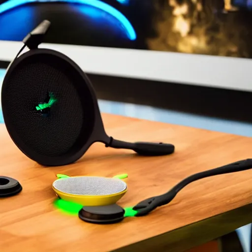 Prompt: razer rgb gaming frying pan