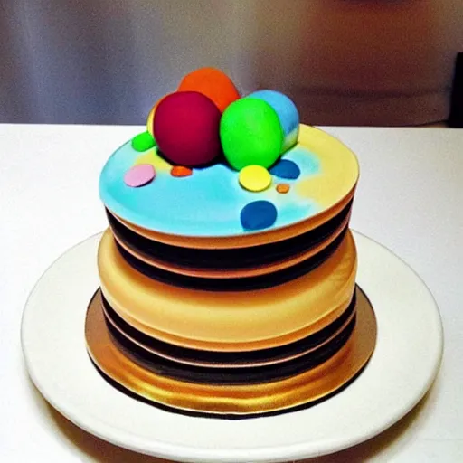 Image similar to “a multilevel cake imagined as a boroque art”