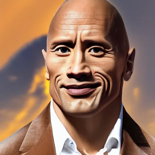 Image similar to Dwayne Johnson susy face