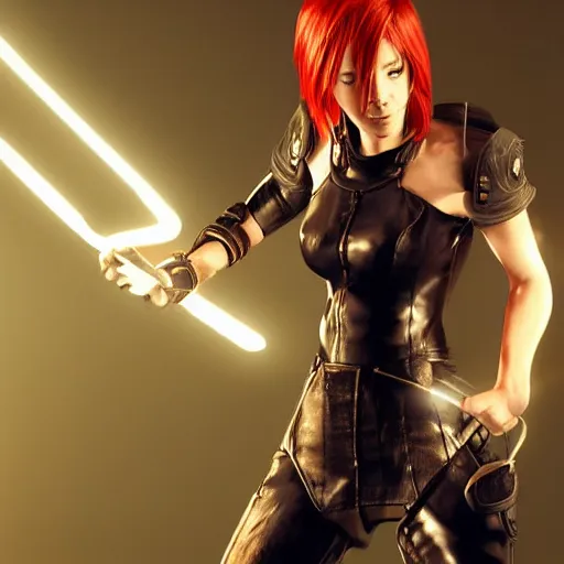 Prompt: Lightning Farron, extremely realistic evening lighting, concept art by Christian Faber, dynamic pose