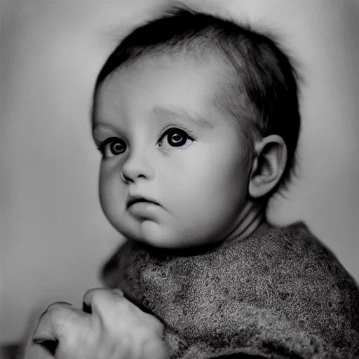 Image similar to high quality high detail photograph by richard avedon, hd, magical psychic baby girl, photorealistic lighting