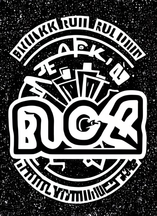 Image similar to black on white logo designed by david rudnick, eric hu, guzzimaze, y 2 k, acid