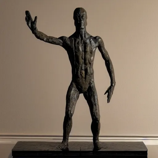 Prompt: photo of the SCP-173 statue, by the SCP Foundation