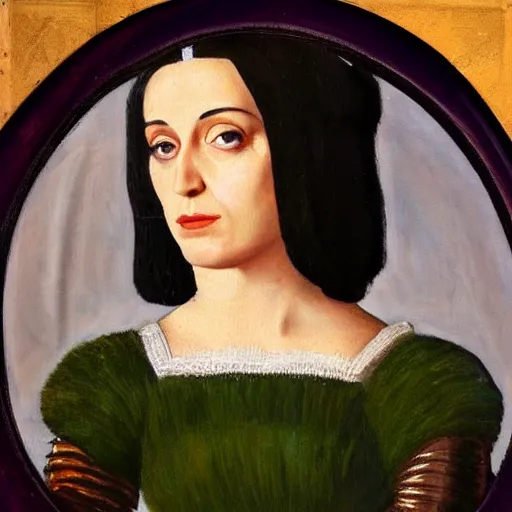 Prompt: painting of queen katy perry, medieval, oil painting, museum, portrait