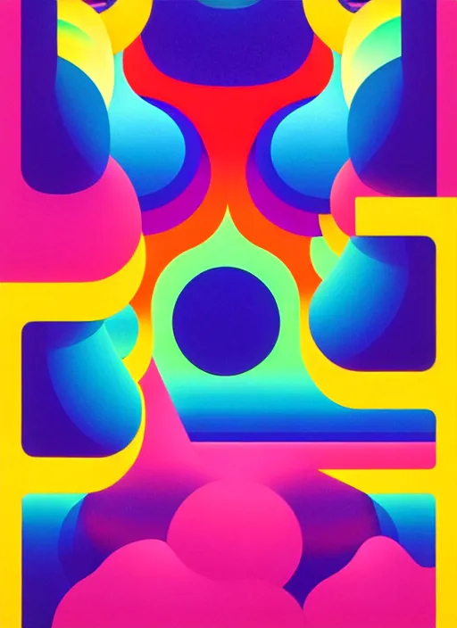Prompt: abstract shapes by shusei nagaoka, kaws, david rudnick, airbrush on canvas, pastell colours, cell shaded, 8 k,