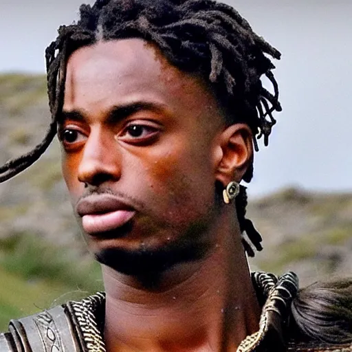 Prompt: playboi carti in vikings 4 k the detailed super realistic