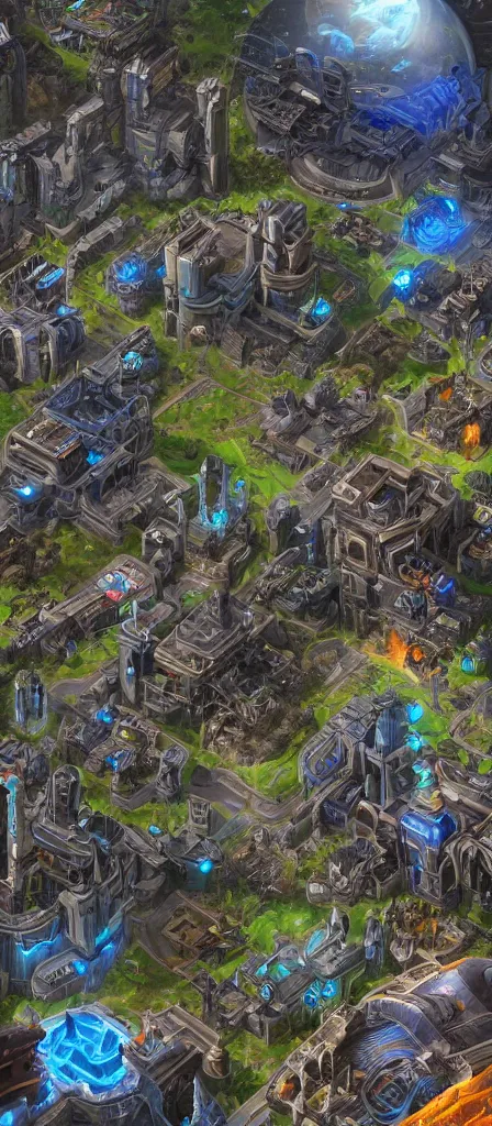 Image similar to world of warcraft futuristic, hyper detailed, cyberpunk