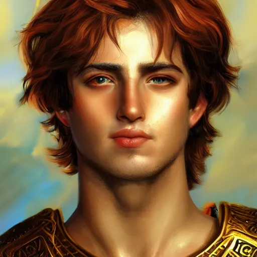 Image similar to portrait of alexander the great with a smug face, illustration by yoshitaka amano, vivid colors, extremely detailed, hd, 8 k, artstation
