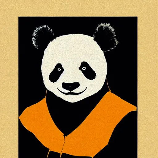 Prompt: a panda in the style of the famous artist