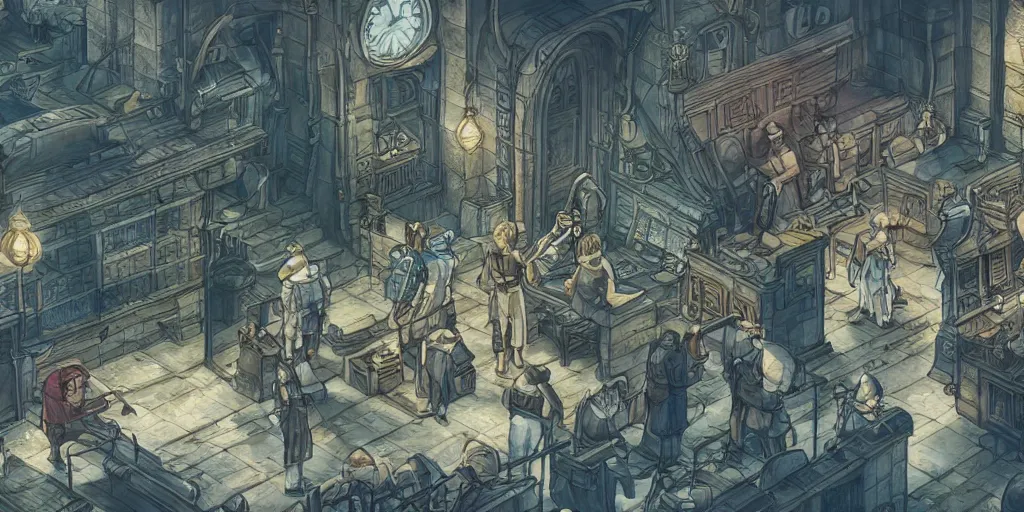 Image similar to but we refuse to believe that the bank of justice is bankrupt. ultrafine highly detailed colorful illustration, intricate linework, sharp focus, octopath traveler, final fantasy, unreal engine highly rendered, global illumination, radiant light, intricate environment