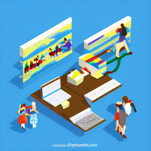 Prompt: isometric flat art graphic for special day wishes that is exciting and promotional