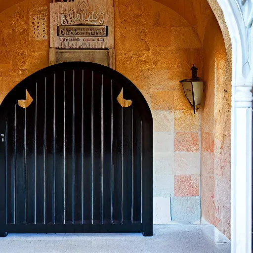 Image similar to neon arched hallway gate