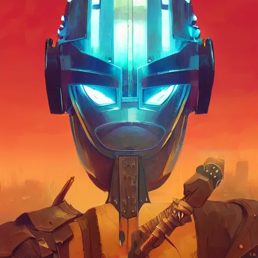 Image similar to cyberpunk viking helmet mask warrior goddess robot ninja fantasy, art gta 5 cover, official fanart behance hd artstation by jesper ejsing, by rhads, makoto shinkai and lois van baarle, ilya kuvshinov, ossdraws