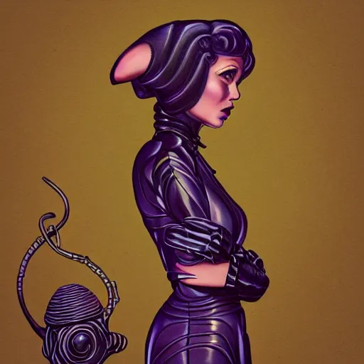 Image similar to highlights and highly detailed retro futuristic portrait of alien witch