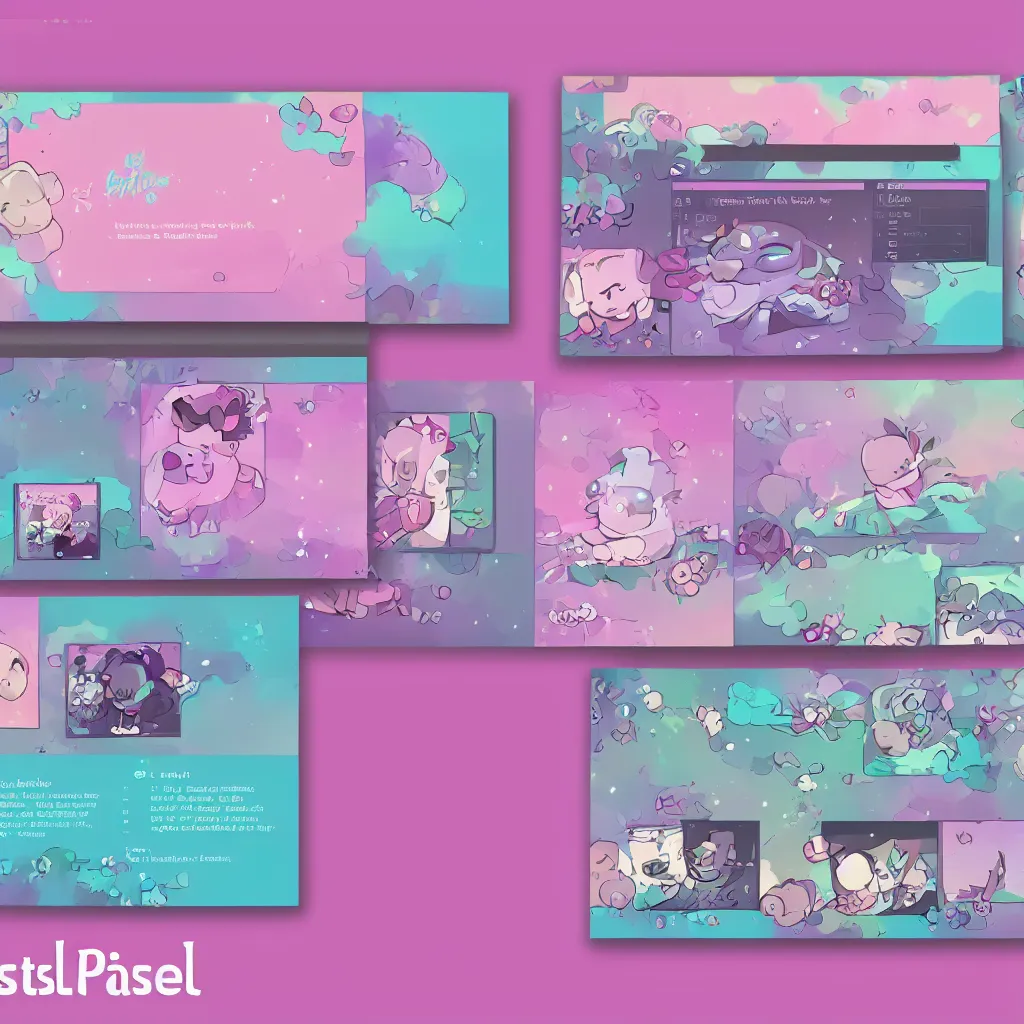 Image similar to pastel twitch panel design