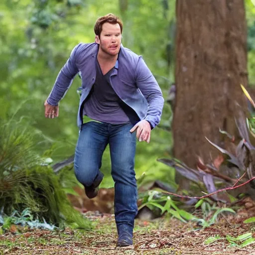 Prompt: chris pratt falling on a flumph