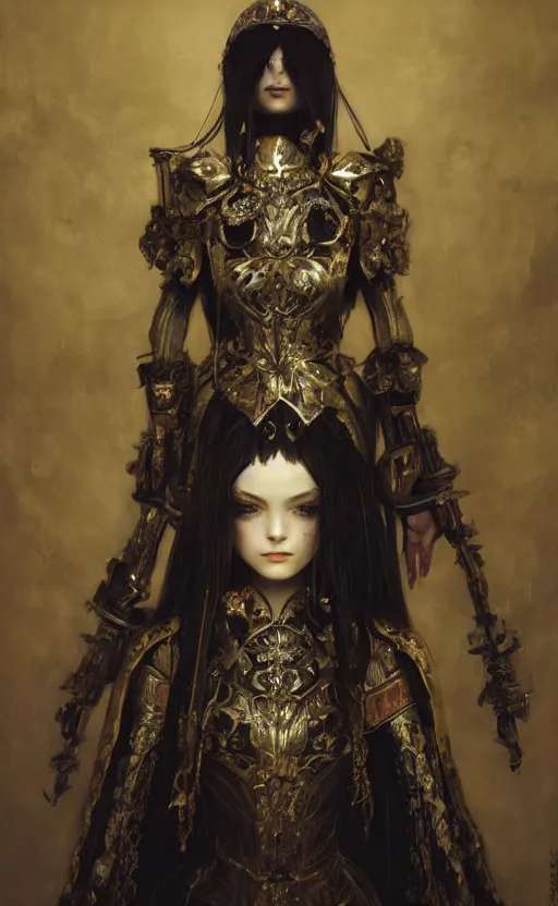 Prompt: imperial princess knight ( ( ( gothic ) ) ) girl. intricate, centered, amazing composition, by ruan jia, by robert hubert, by zhang kechun, illustration