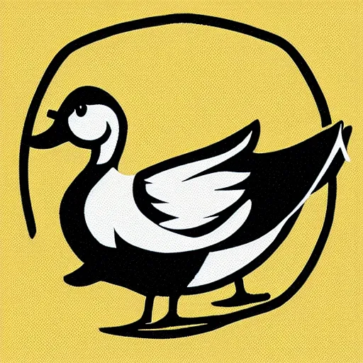 Image similar to a duck, modern, pictorial mark, iconic logo symbol