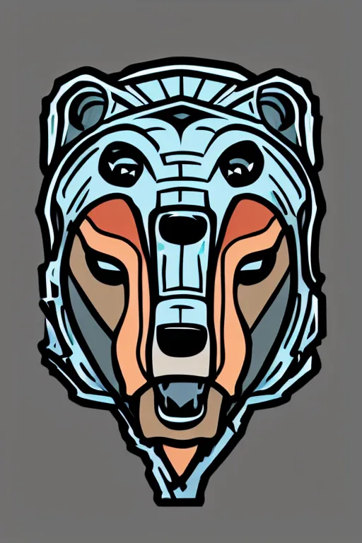 Image similar to Portrait of a polar bear, knight, medieval, sticker, colorful, illustration, highly detailed, simple, smooth and clean vector curves, no jagged lines, vector art, smooth