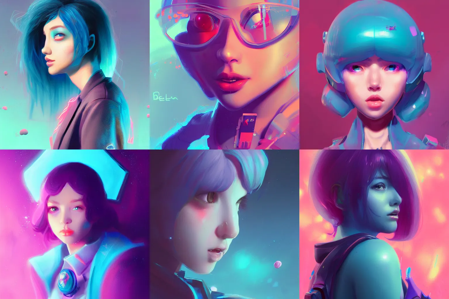 Prompt: Bella ragazza, bubblegum, visualartzi, korean, and blue image, concept art by Neil Blevins, highly detailed, ultra detailed, ultra realistic, trending on artstation