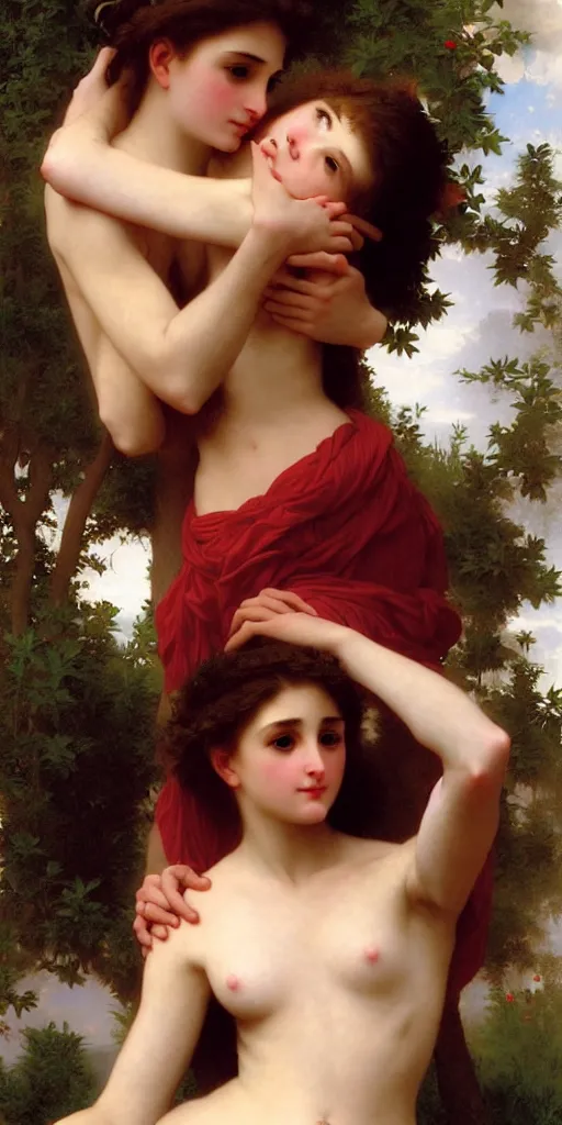 Prompt: an unexpected love, digital art, painted by bouguereau, very detailed, smooth, 4k masterpiece