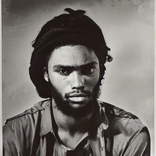 Image similar to Portrait of Jaylen Brown, Jaylen Brown as Che Guevara, Guerilla Heroico, Black and White, Photograph by Alberto Korda, inspiring, dignifying, national archives