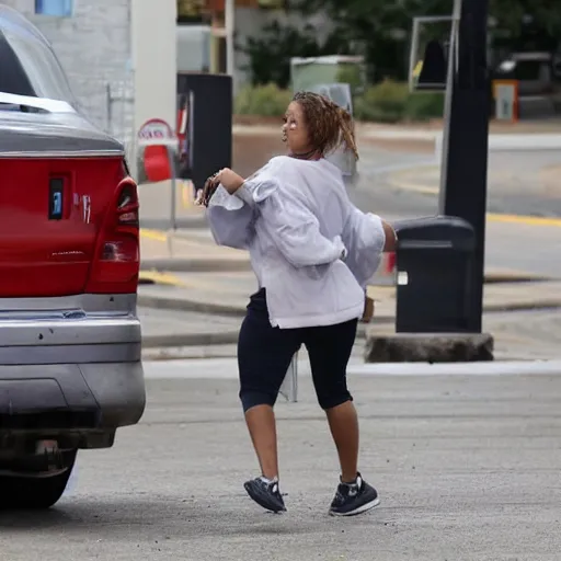 Image similar to a young woman is walking home from her night shift at the local gas station when she notices a man following her. she quickens her pace, but the man does too. she starts to run, but the man catches up to her, grabs her from behind, and stabs her to death with a kitchen knife.