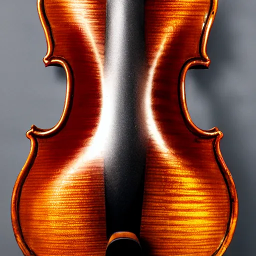 Prompt: A back of a violin