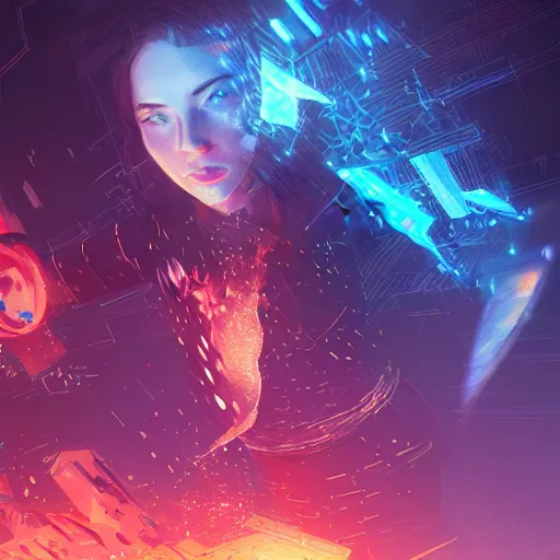 Prompt: a molotov cocktail in cyberspace, dreamlike digital illustration by greg rutkowski,, android netrunner