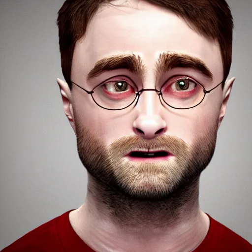 Image similar to hyperrealistic film still of daniel radcliffe fused with an radish!!! stunning 3 d render, inspired by istvan sandorfi & greg rutkowski & unreal engine, perfect symmetry, dim volumetric cinematic lighting, 8 k octane comprehensive render, extremely hyper - detailed, incredibly lifelike attributes, intricate, real flesh texture, masterpiece, artstation, stunning,