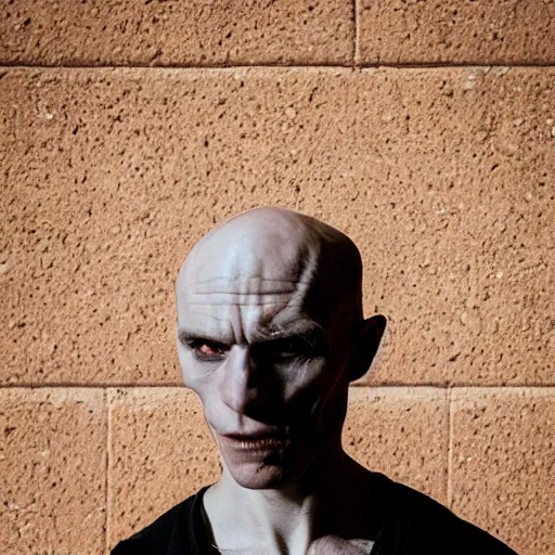 Prompt: portrait of nosferatu after boxing, brews blood, sweating, 5 0 mm lens, realistic photography