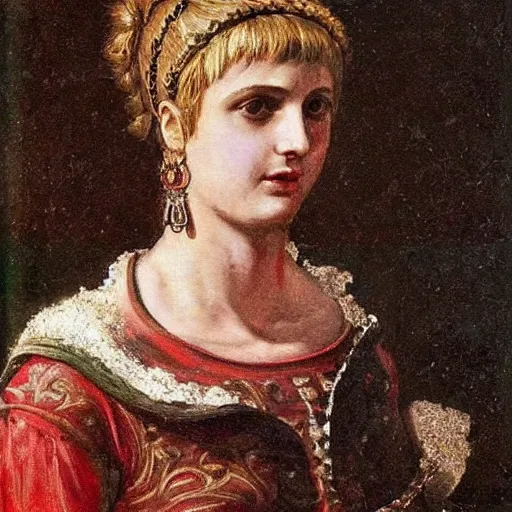 Prompt: A 17th century Baroque Painting of Nero Claudius Drusus, portrait of Nero Claudius Drusus, grainy, realistic, very realistic, hyperrealistic, highly detailed, very detailed, extremely detailed, very neat, very epic, very cool, detailed, trending on artstation
