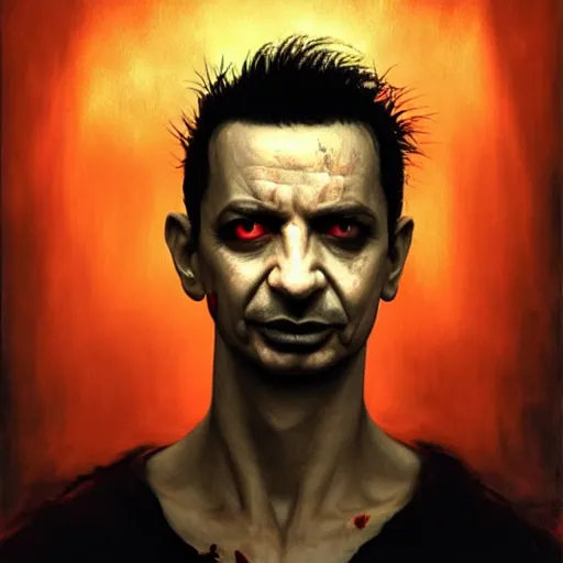 Image similar to young dave gahan as a zombie looking up, zombie with white eyes, 7 days to die zombie, fine art, award winning, intricate, soft light, elegant, sharp focus, cinematic lighting, highly detailed, digital painting, 8 k concept art, art by z. w. gu, art by brom, art by michael hussar, masterpiece, 8 k