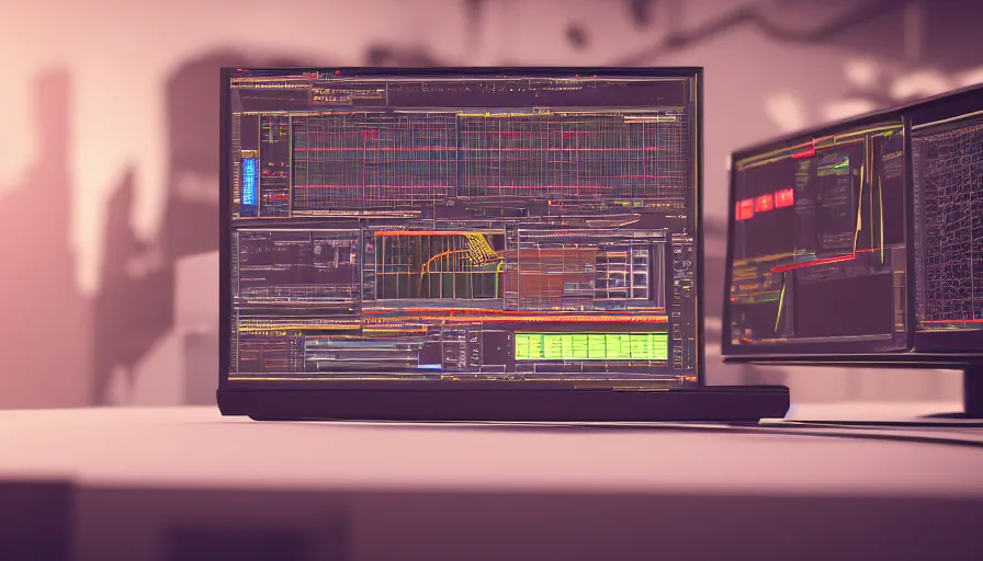 Image similar to rct screen showing oscilloscope on old soviet machine, photorealistic rendering, artstation, redshift, octane, golden ratio