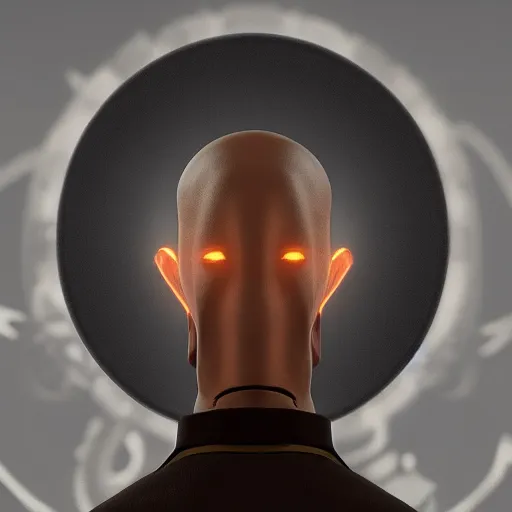 Image similar to symmetrical zen monk @Steam is coming out of his ears@ octane render trending on artstation